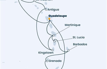 Costa Fascinosa - Nizozemské Antily, Trinidad a Tobago, Panenské o. (britské), Sv.Vincenc a Grenadiny (Pointe-a-Pitre)