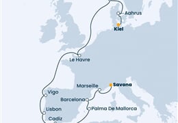 Costa Fascinosa - Itálie, Francie, Španělsko, Portugalsko, Norsko, ... (ze Savony)