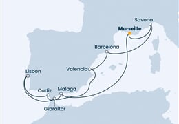 Costa Fascinosa - Francie, Španělsko, Portugalsko, Velká Británie, Itálie (z Marseille)