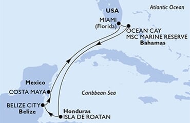 MSC Divina - USA, Bahamy, Honduras, Belize, Mexiko (z Miami)
