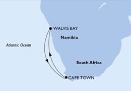 MSC Sinfonia - Jihoafrická r., Namíbie (Kapské město)