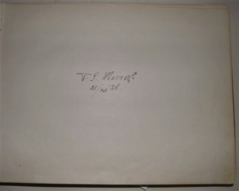 Album pamětních kreseb členů SVUM (133 listů). Podpis TGM/nevyužito