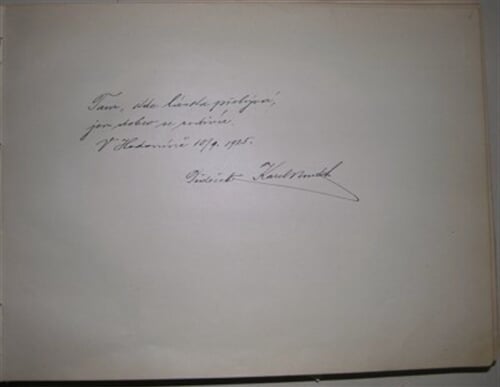Album pamětních kreseb členů SVUM (133 listů). Věnování/nevyužito