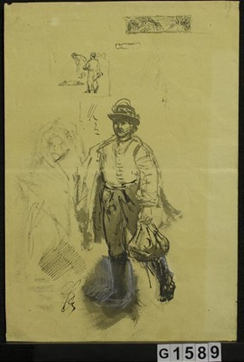 Studie muže s rancem