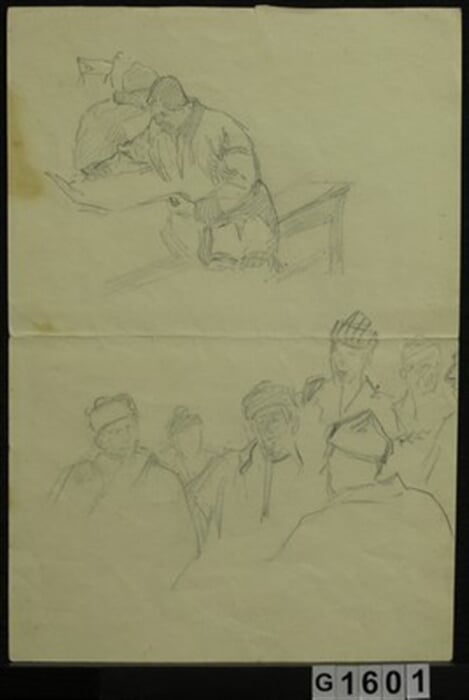 Oboustranná figurální studie