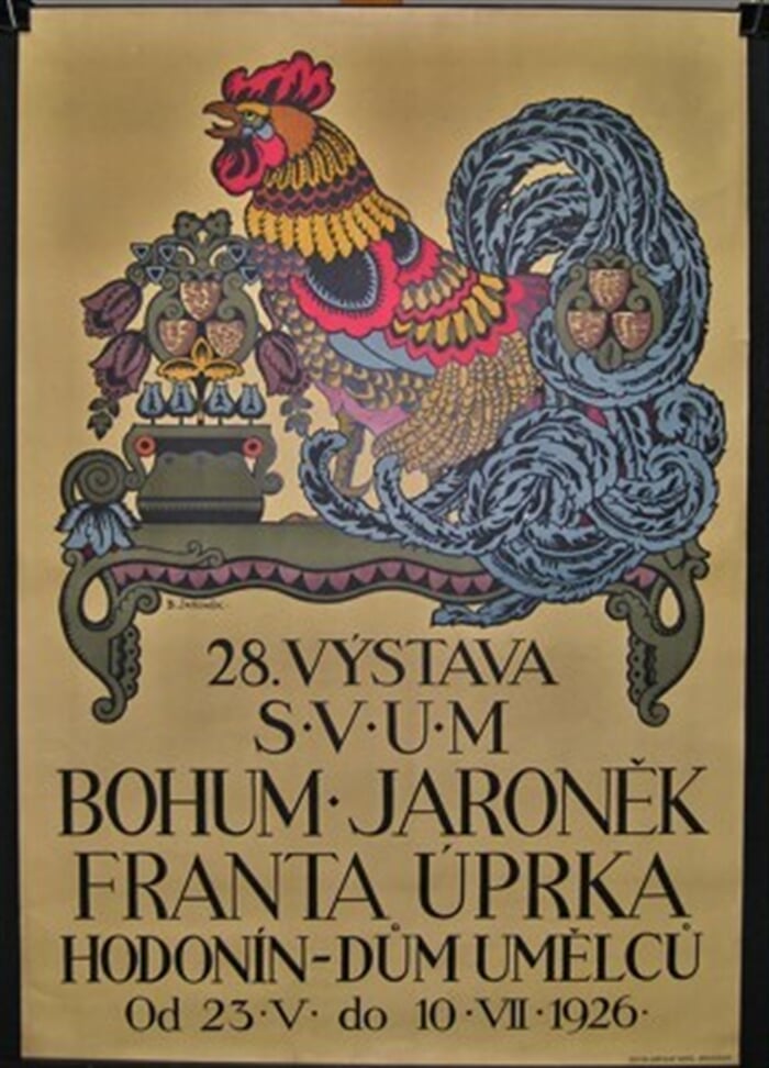 28. Výstava SVUM.  Bohumír Jaroněk, Franta Úprka.  Hodonín Dům umělců od 23.V. do 10. VII. 1926