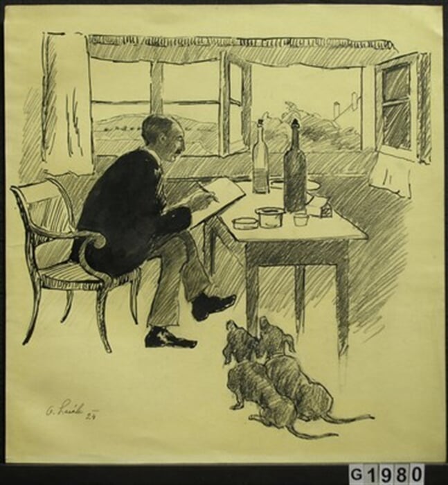 Soubor ilustrací ke knize 'Moravský kumšt v košili' - Adolf Kašpar