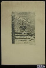 Kašna u P. Marie Sněžné v Olomouci v zimě