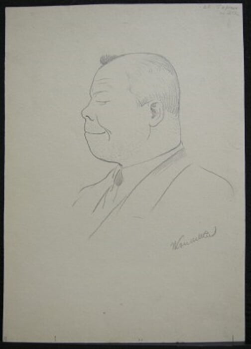 Autoportrét Maketa ke knize 'Z našich skizzáků' (prémie SVUM pro r. 1931)
