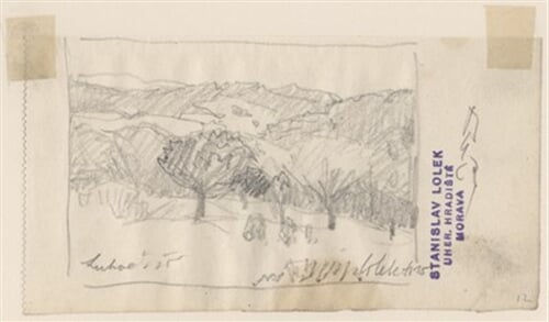 Adjustovaná kresba (nečitelné, 1925)