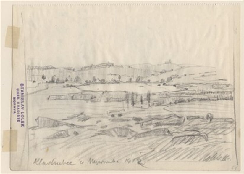 Adjustovaná kresba (Kladrubce u Nepomuku 1912)