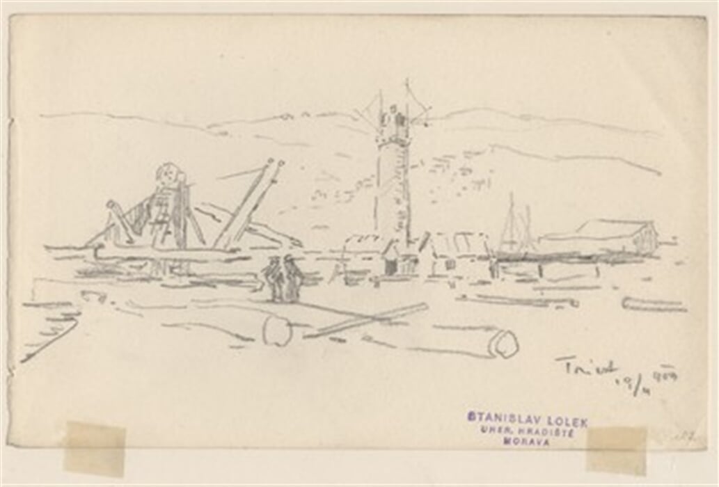 Adjustovaná kresba (Triest 19. 4. 1909)