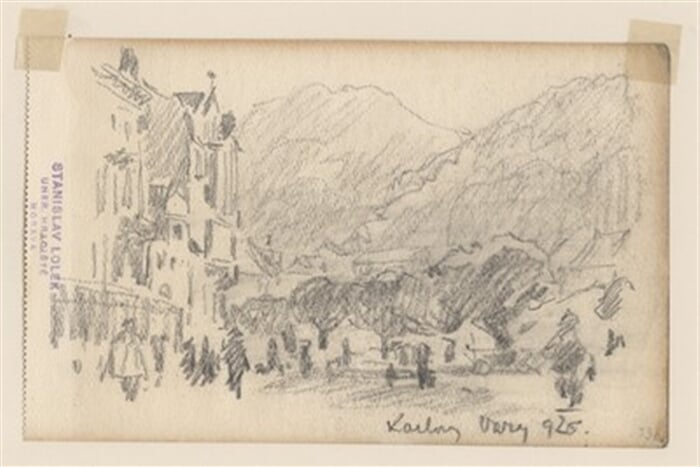 Adjustovaná kresba (Karlovy Vary 1925)