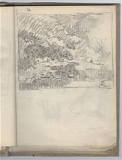Přední strana listu: Studie krajiny. Nápis: Loučka 1912.