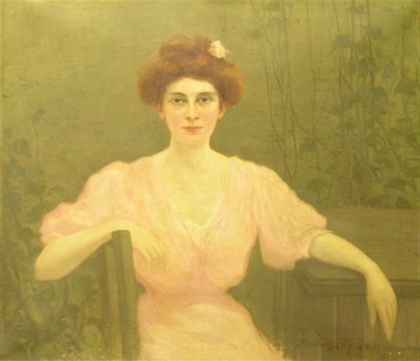 Portrét sedící tanečnice Margot de Brettone