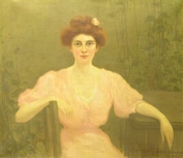 Portrét sedící tanečnice Margot de Brettone