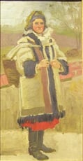 Žena v kožichu