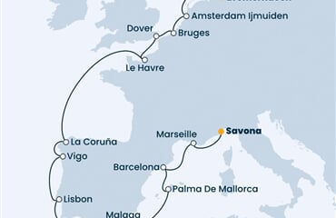 Costa Fortuna - Německo, Nizozemí, Belgie, Velká Británie, Francie, ... (Bremerhaven)