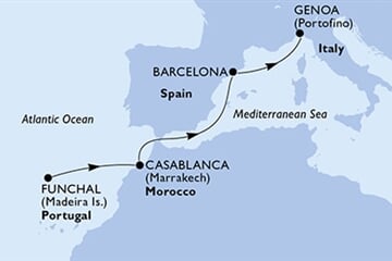 MSC Divina - Portugalsko, Maroko, Španělsko, Itálie
