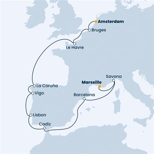 Trasa plavby CFA-AMS11035