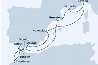Costa Favolosa - Španělsko, Maroko, Velká Británie, Itálie, Francie (z Barcelony)