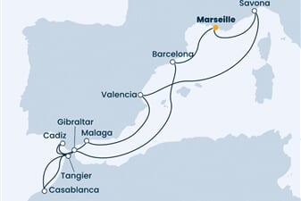 Costa Favolosa - Francie, Španělsko, Maroko, Velká Británie, Itálie (z Marseille)