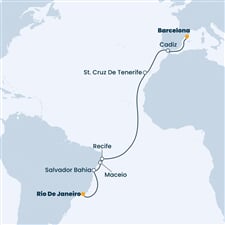 Costa Favolosa - Brazílie, Španělsko (z Rio de Janeira)