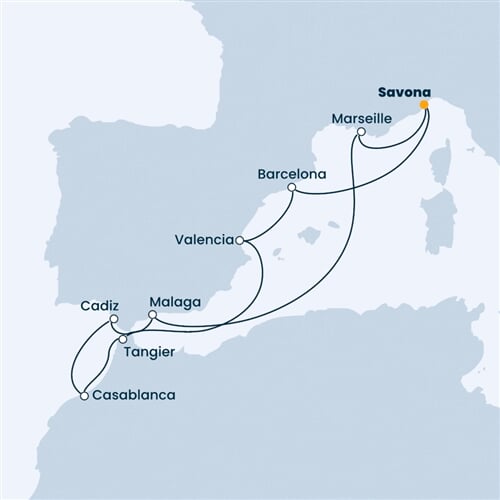 Trasa plavby CFA-SVN10208