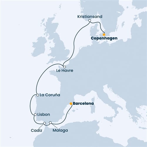 Trasa plavby CFI-CPH11149