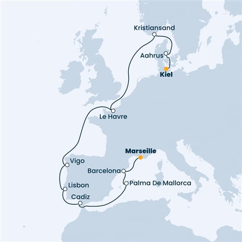 Trasa plavby CFS-MRS13054