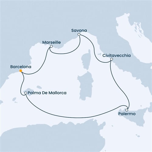 Trasa plavby CSM-BCN07281