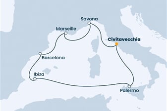 Costa Smeralda - Itálie, Francie, Španělsko (z Civitavecchie)