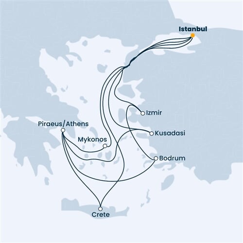 Trasa plavby CVE-IST14A02