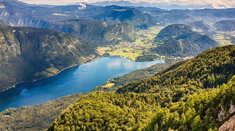 Slovinsko - lanovka na Vogel, Bohinjské jezero