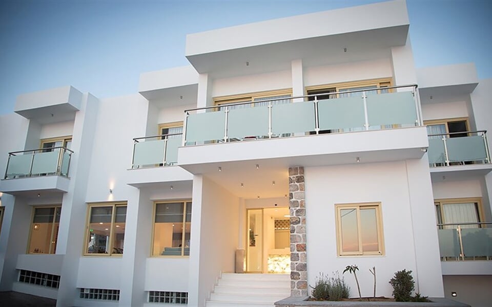 Hotel Zephyros - Kalymnos: fotografie vybavení exteriérů a interiérů ubytování.