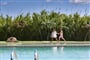 Hotelový bazén, Chia, Sardinie