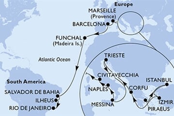 MSC Fantasia - Řecko, Turecko, Itálie, Francie, Španělsko, ...
