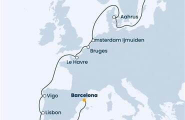 Costa Fortuna - Španělsko, Portugalsko, Francie, Belgie, Nizozemí, ... (z Barcelony)