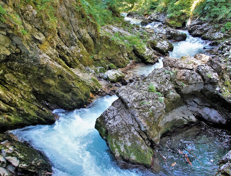 Soutěska Vintgard, řeka Radovna