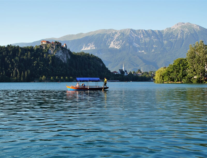Výhled na Hrad Bled