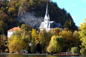 Podzimní Bled, Jezero Bled, Slovinsko