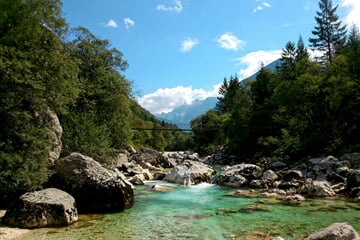 Řeka Soča, Julské Alpy, Slovinsko