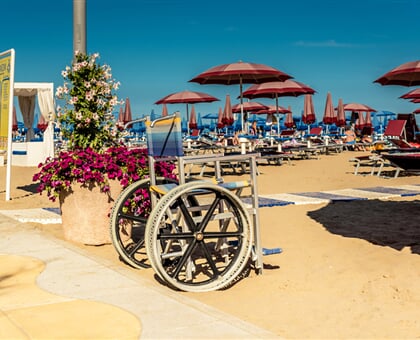 carrozzina disabili spiaggia Jesolo