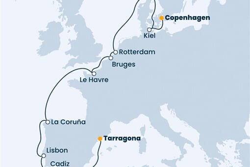 Costa Firenze - Španělsko, Portugalsko, Francie, Belgie, Nizozemí, ... (Tarragona)