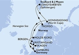 MSC Preziosa - Německo, Norsko, Špicberky, Dánsko (Hamburk)