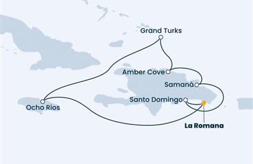 Costa Pacifica - Dominikán.rep., Turks a Caicos, Jamajka (z La Romana)