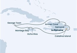Costa Pacifica - Dominikán.rep., Jamajka, Kajmanské o. (z La Romana)