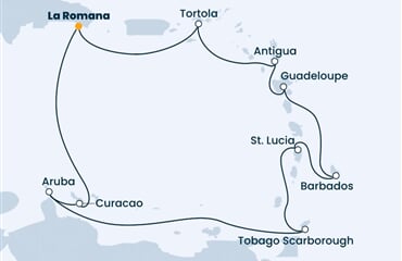 Costa Pacifica - Dominikán.rep., Nizozemské Antily, Trinidad a Tobago, Panenské o. (britské) (z La Romana)