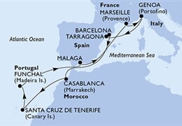 MSC Magnifica - Španělsko, Maroko, Portugalsko, Francie, Itálie (z Barcelony)