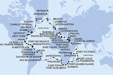 MSC Poesia - Itálie, Francie, Španělsko, Malta, Kypr, ... (z Civitavecchie)